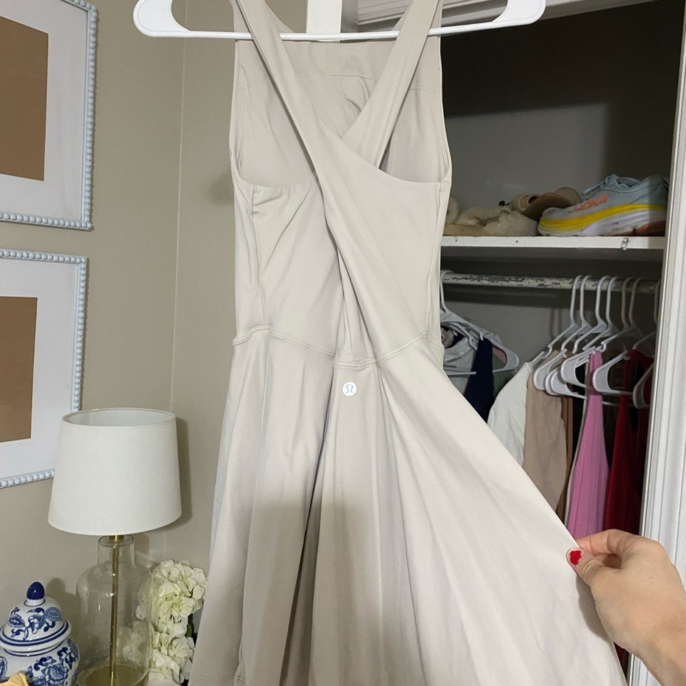 Lululemon Athletica Cream Strapless Dress
